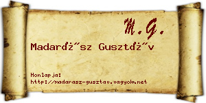 Madarász Gusztáv névjegykártya